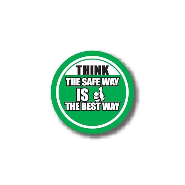 Ergomat 12in CIRCLE SIGNS - Think The Safe Way Is The Best Way DSV-SIGN 144 #0558 -UEN - main